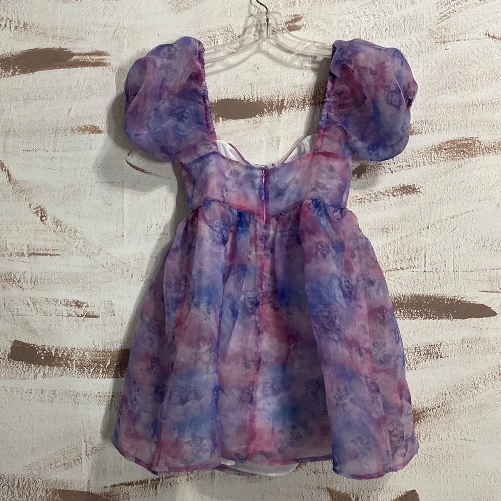 NWOT Dolls Kill Sugar Thrillz On Cloud Nine Baby Doll Dress - Picture 2 of 9